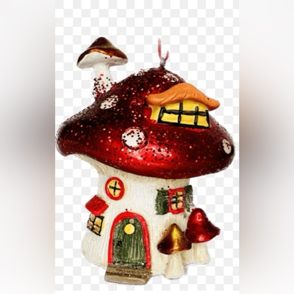 Kurt Adler Mushroom House Ornament, Mushroom Attic, NWT - Picture 5 of 5